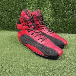 Ryderwear D-Mak Red Black Athletic Workout High Top Sneakers Mens Size US 12